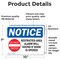 Signmission Restricted Area Alarm Will Sound Sign, Vinyl Decal, 10in W x 7in L, 2PK OS-2PACK-NS-D-710-L-18073 - alternate 3